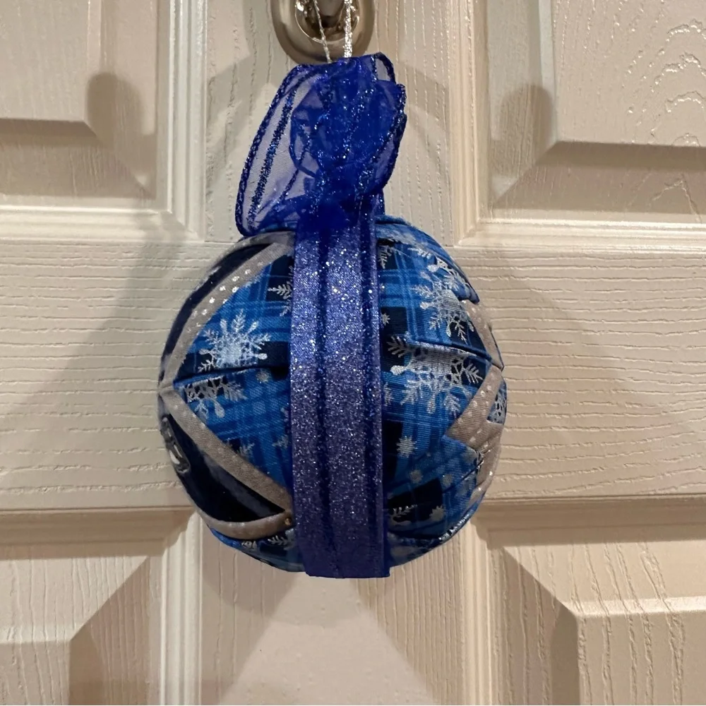 NFL Dallas Cowboys Football Hand Crafted Holiday 4” Sports Quilted Ornament